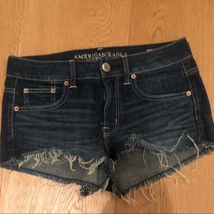 American Eagle dark wash shorts